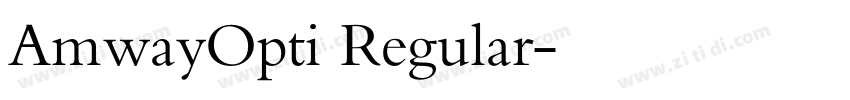 AmwayOpti Regular字体转换 AmwayOpti Regular字体转换